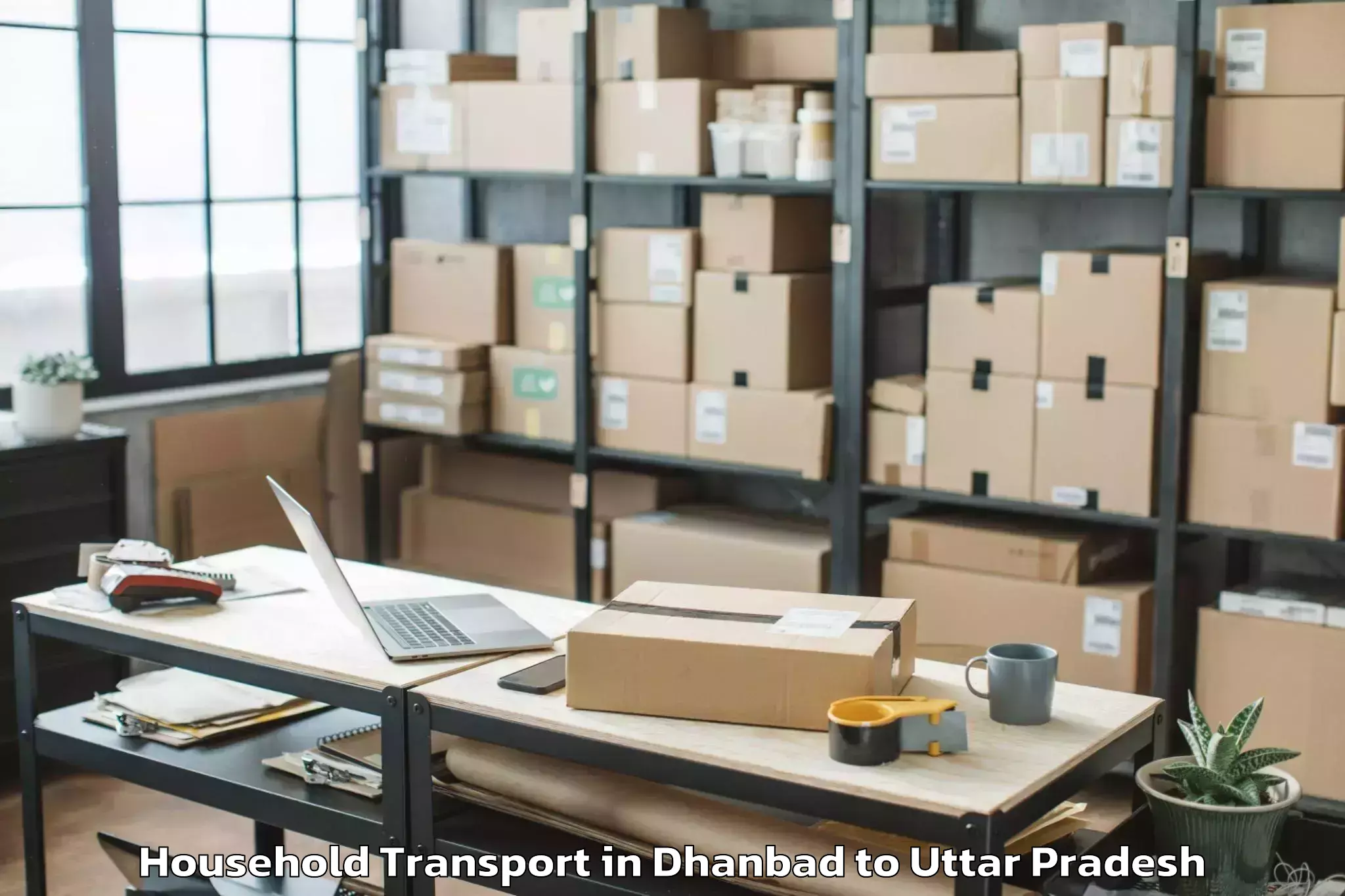 Trusted Dhanbad to Sitapur Household Transport